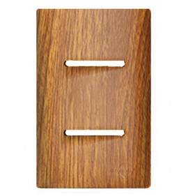 Placa p/2 Interruptores Horizontais 4x2 com Suporte - Novara Cumaru